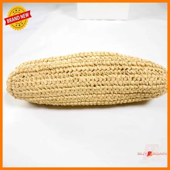 Large Straw Clutch Satchel Purse with Top Handle for Summer Beach - Picture 5 of 7